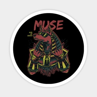 Dog Anubis Muse Band Magnet